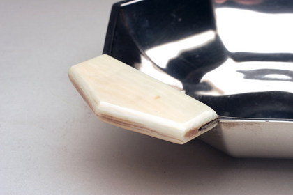 Art Deco silver and ivory sweet dish.
